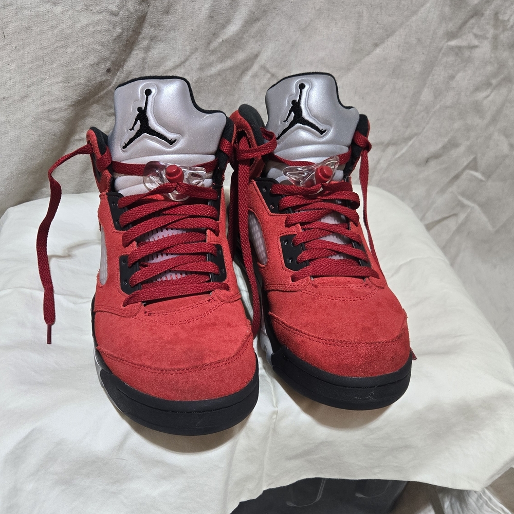 🔥 Air Jordan 5 Raging Bull Red Suede (2021) | Size 9 | OG Box | Shrink Wrapped - Picture 8 of 10